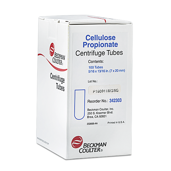 342303_0.2 mL Open-Top Thickwall Cellulose Propionate Tube, 100Pk